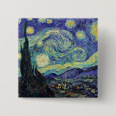 Van Gogh's Starry Night Button (Vorderseite)