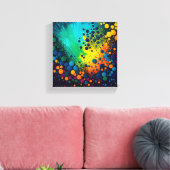 Van Gogh's Starry Night - Dot Art Wall Art Leinwanddruck (Insitu (Wohnzimmer))