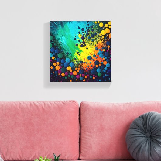 Van Gogh's Starry Night - Dot Art Wall Art Leinwanddruck (Insitu (Wohnzimmer))
