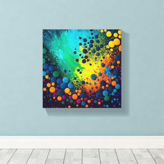 Van Gogh's Starry Night - Dot Art Wall Art Leinwanddruck (Insitu (Holzboden))