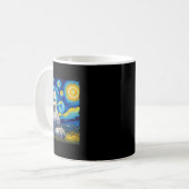 Van Gogh's Starry Night Inspiriert Cat Lover Mama  Kaffeetasse (Vorderseite Links)