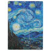 Van Gogh's Starry Night Klemmbrett (Rückseite)