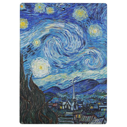 Van Gogh's Starry Night Klemmbrett (Rückseite)