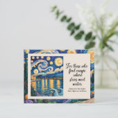 Van Gogh's Starry Night Over the Rhone Inspiriert Postkarte (Stehend Vorderseite)