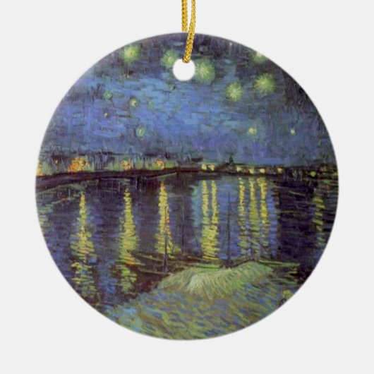 Van Gogh's Starry Night Painting Keramikornament (Vorne)