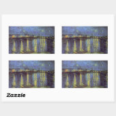Van Gogh's Starry Night Painting Rechteckiger Aufkleber (Blatt)