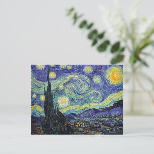 Van Goghs STARRY NIGHT Postkarte (Stehend Vorderseite)