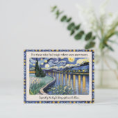 Van Gogh's Starry Night Rhone Art Inspiriert Postkarte (Stehend Vorderseite)