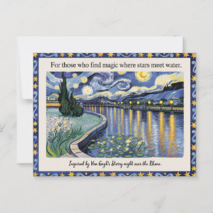 Van Gogh's Starry Night Rhone Art Inspiriert Postkarte