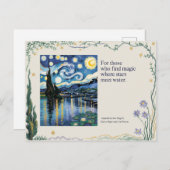 Van Gogh's Starry Night Rhone Art Inspiriert Postkarte (Vorne/Hinten)
