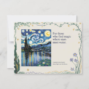 Van Gogh's Starry Night Rhone Art Inspiriert Postkarte