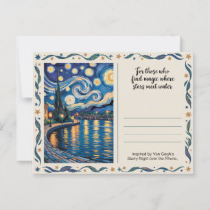 Van Gogh's Starry Night Rhone Art Inspiriert Postkarte