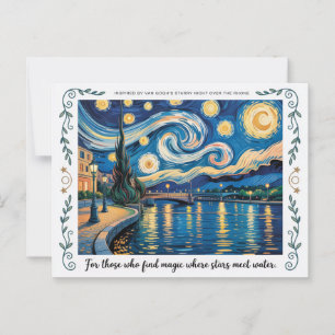Van Gogh's Starry Night Rhone Art Inspiriert Postkarte