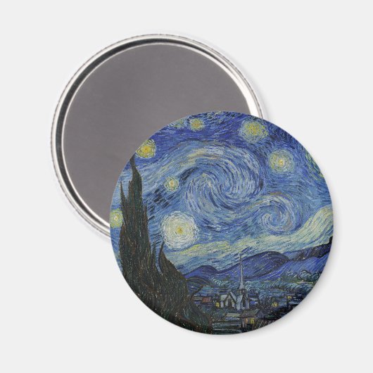 Van Gogh's Starry Night: Träumerei Magnet (Vorderseite/Rückseite)