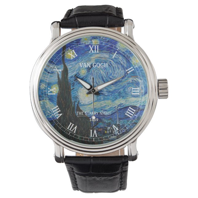 Van Gogh's Starry Night Watch Armbanduhr (Vorderseite)