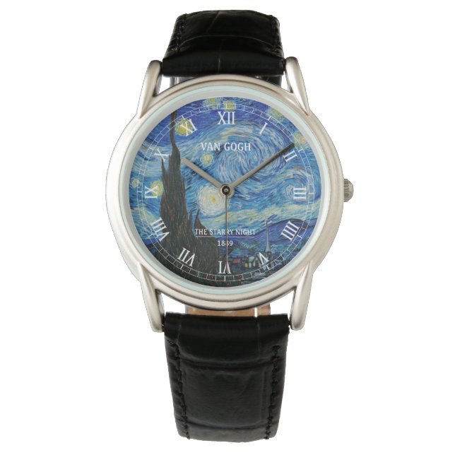Van Gogh's Starry Night Watch Armbanduhr (Vorderseite)