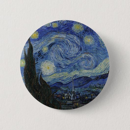 Van Gogh's Starry Night: Whirlwind vom Dreams-Butt Button (Vorderseite)