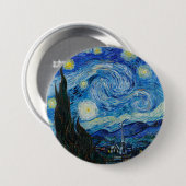 Van Goghs Sternennacht  Button (Vorne & Hinten)