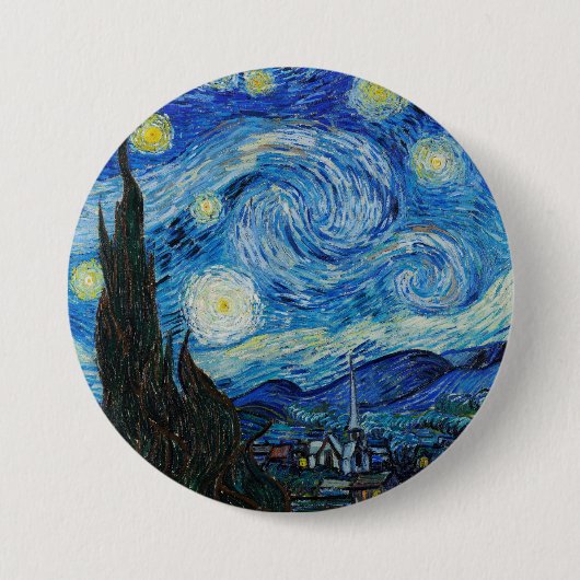 Van Goghs Sternennacht  Button (Vorderseite)