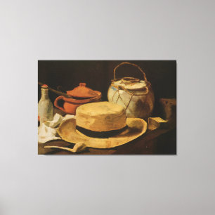 Van Gogh's "Still Life with Hat and Pipe" (1884) Leinwanddruck