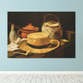 Van Gogh's "Still Life with Hat and Pipe" (1884) Leinwanddruck (Insitu (Holzboden))