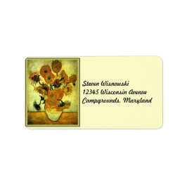 Van Gogh's Sunflowers, populäre Malerei, Adressaufkleber