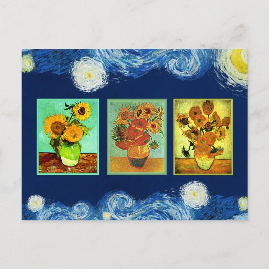 Van Gogh's Sunflowers Serie Postcard Postkarte (Vorderseite)