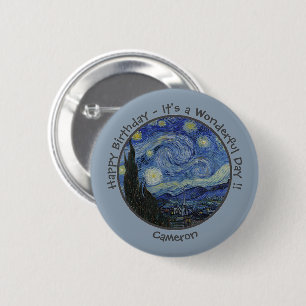 van Gogh's The Starry Night Party Items Collection Button