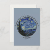 van Gogh's The Starry Night Party Items Collection Dankeskarte (Vorne/Hinten)