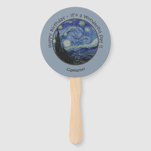 van Gogh's The Starry Night Party Items Collection Fächer (Rückseite)