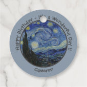 van Gogh's The Starry Night Party Items Collection Geschenkanhänger (Rückseite)
