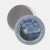 van Gogh's The Starry Night Party Items Collection Magnet (Vorderseite/Rückseite)