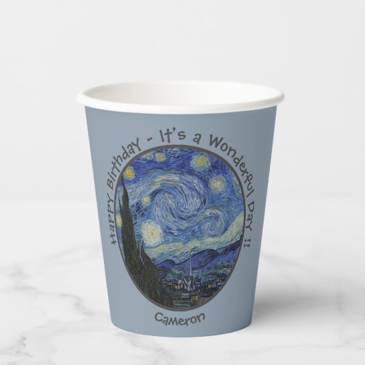 van Gogh's The Starry Night Party Items Collection Pappbecher (Vorderseite)