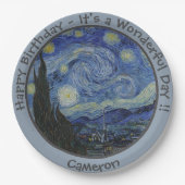 van Gogh's The Starry Night Party Items Collection Pappteller (Vorderseite)