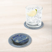 van Gogh's The Starry Night Party Items Collection Runder Pappuntersetzer (Vor Ort)
