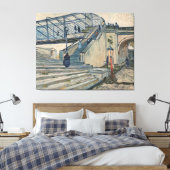Van Gogh's The Trinquetaille Bridge, Arles (1888) Leinwanddruck (Insitu (Schlafzimmer))