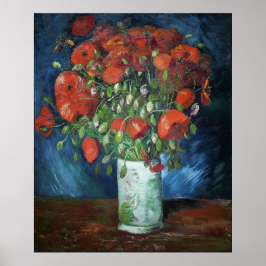 Van Gogh's Vase mit Pupien Poster (Vorne)