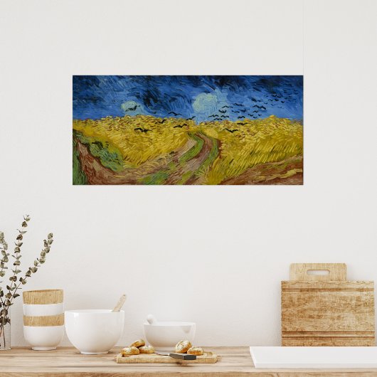 Van Gogh's Wheatfield mit Crows Poster (Küche)