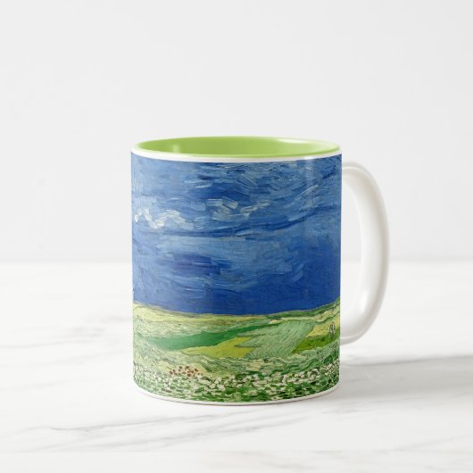 Van Gogh's Wheatfield unter Thunderclouds Zweifarbige Tasse (VorderseiteRechts)