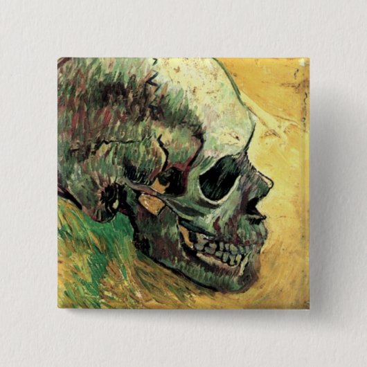 Van- Goghschädel Button (Vorderseite)