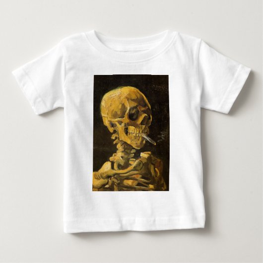 Van- Goghschädel mit brennender Zigarette Baby T-shirt (Vorderseite)