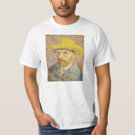 Van- Goghselbstporträt mit Strohhut-T - Shirt (Vorderseite)