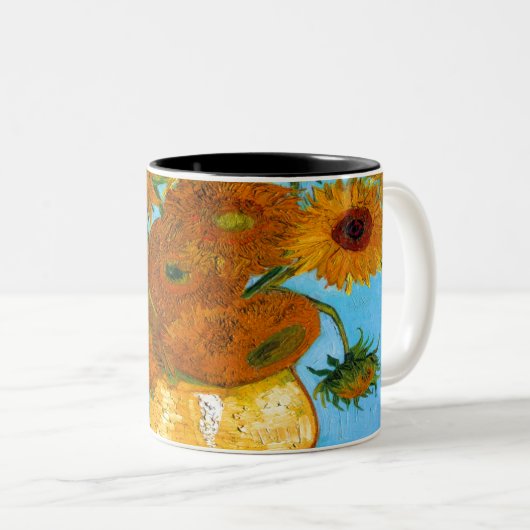 Van- Goghsonnenblumen Zweifarbige Tasse (VorderseiteRechts)