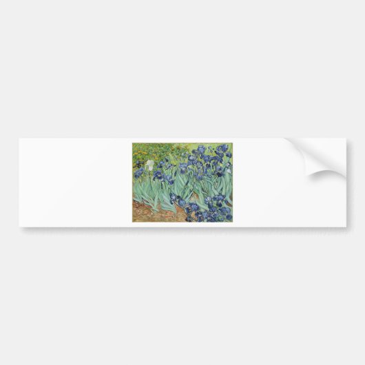 Van- GoghStillleben: Vase mit Iris Autoaufkleber (Vorne)