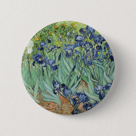 Van- GoghStillleben: Vase mit Iris Button (Vorderseite)