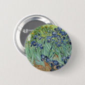 Van- GoghStillleben: Vase mit Iris Button (Vorne & Hinten)