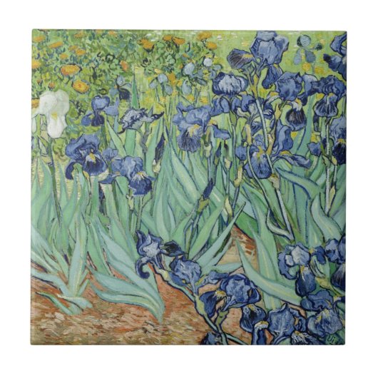 Van- GoghStillleben: Vase mit Iris Fliese (Vorderseite)