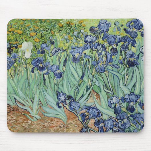 Van- GoghStillleben: Vase mit Iris Mousepad (Vorne)