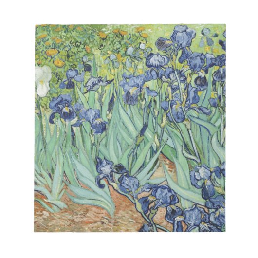 Van- GoghStillleben: Vase mit Iris Notizblock (Vorderseite)