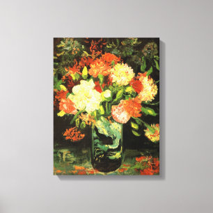 Van- Goghvase mit Gartennelken-Leinwand-Druck Leinwanddruck